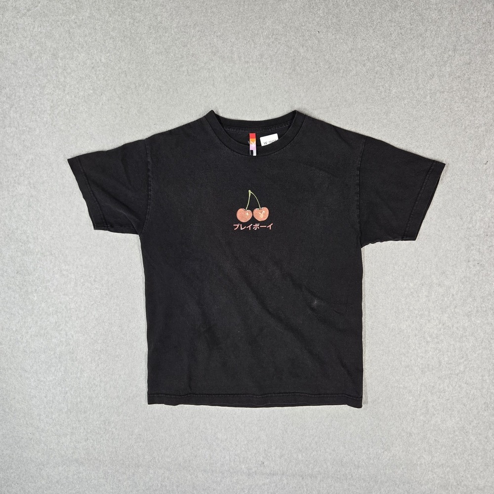 Playboy Women Shirt M Black Tokyo Club Japan Pin Up Girl Martini